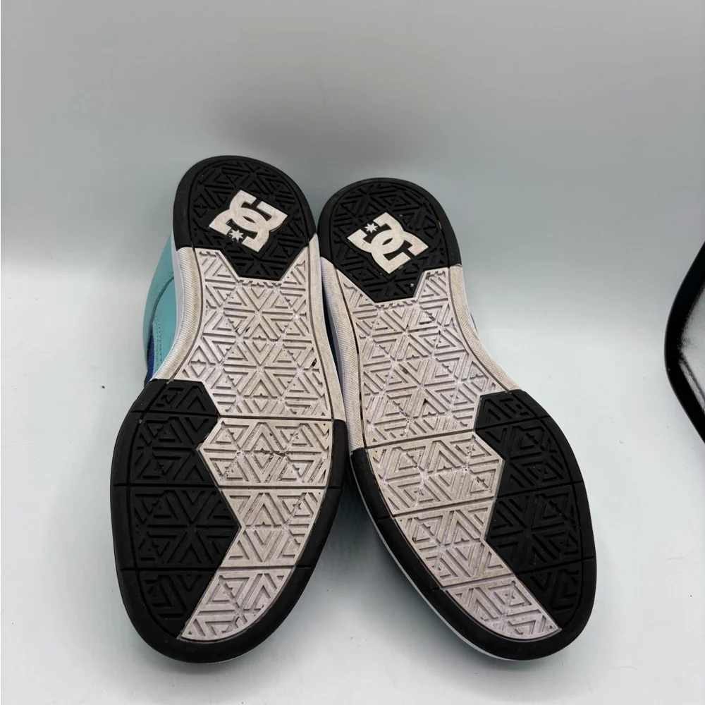 DC Men's Sneakers in Black, Aqua, and Orange